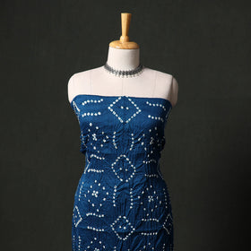 Kutch tie-dye satin cotton bandhani 3pc unstitched dress