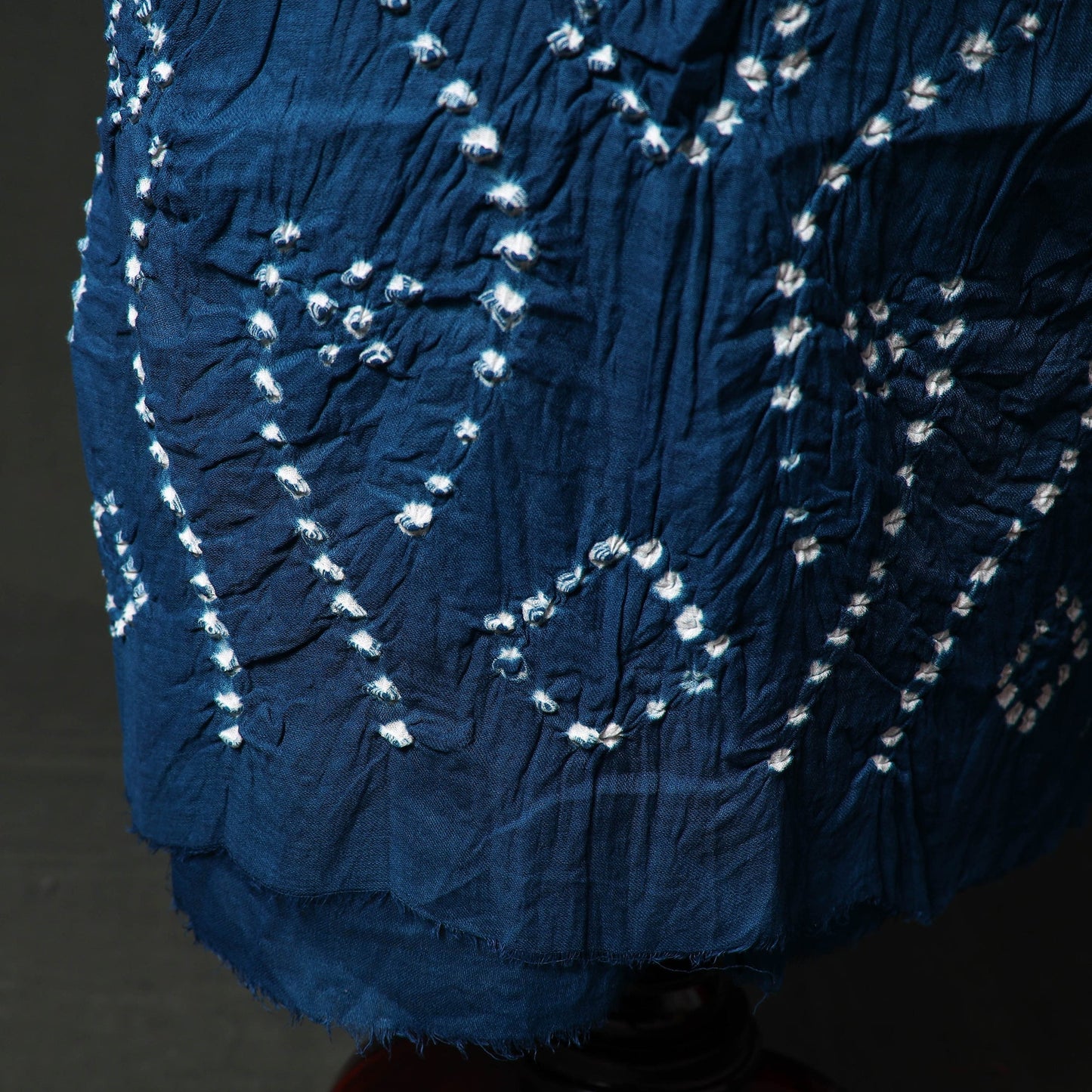 Kutch tie-dye satin cotton bandhani 3pc unstitched dress
