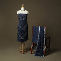 Kutch tie-dye satin cotton bandhani 3pc unstitched dress