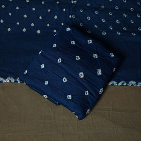 Kutch tie-dye satin cotton bandhani 3pc unstitched dress