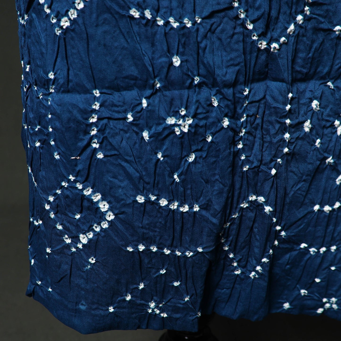 Kutch tie-dye satin cotton bandhani 3pc unstitched dress