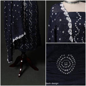 Kutch tie-dye satin cotton bandhani 3pc unstitched dress