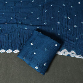Kutch tie-dye satin cotton bandhani 3pc unstitched dress
