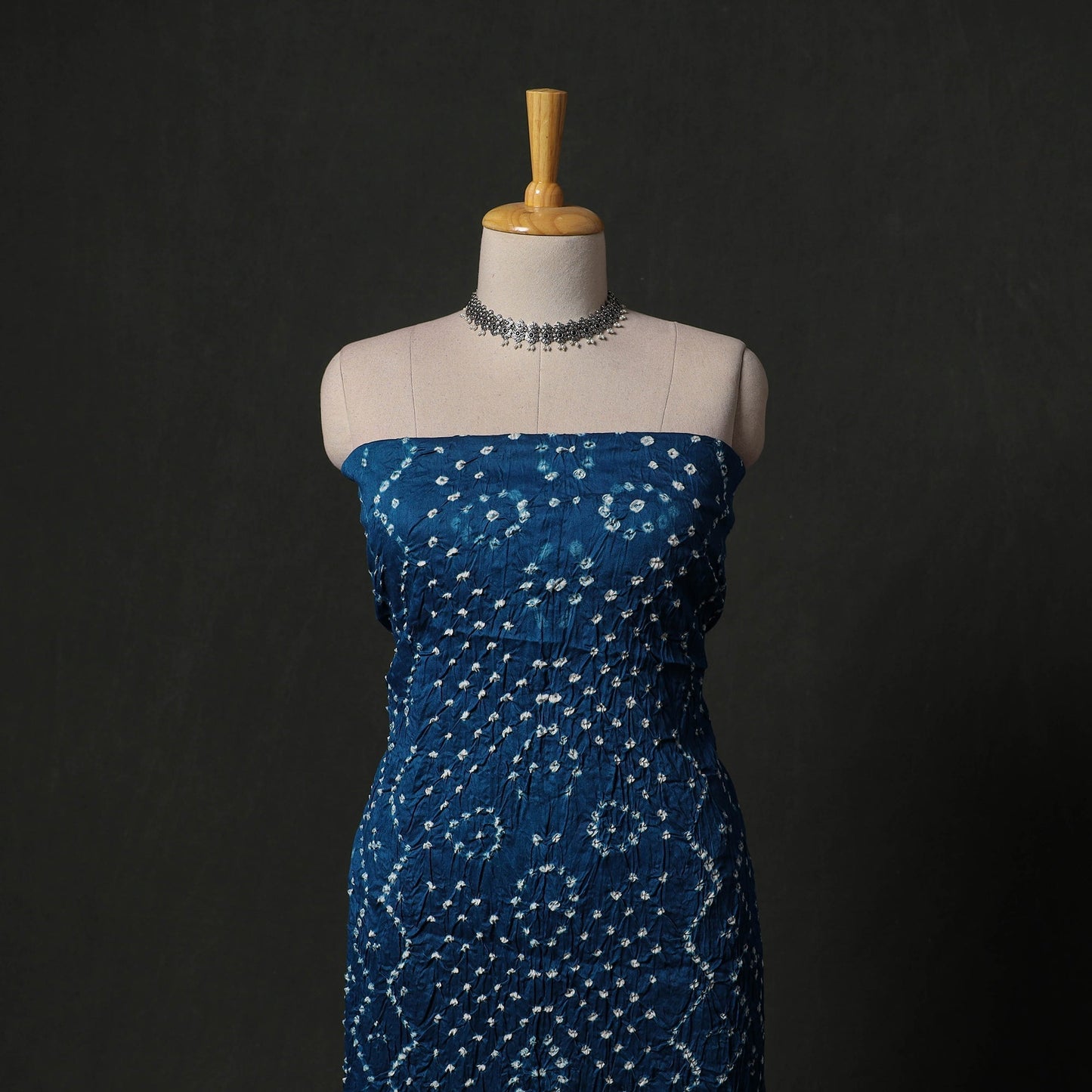 Kutch tie-dye satin cotton bandhani 3pc unstitched dress