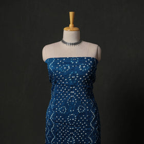 Kutch tie-dye satin cotton bandhani 3pc unstitched dress