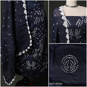 Kutch tie-dye satin cotton bandhani 3pc unstitched dress