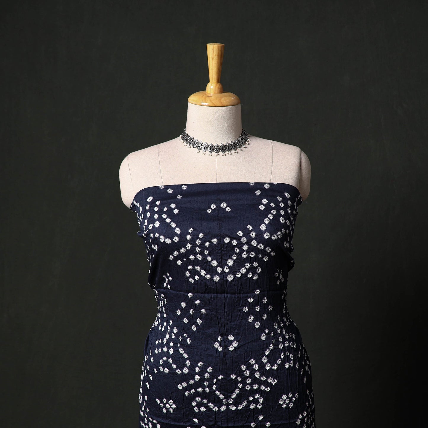 Kutch tie-dye satin cotton bandhani 3pc unstitched dress