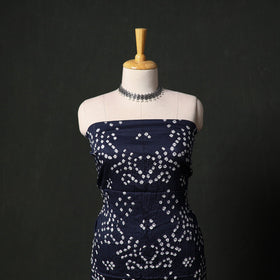 Kutch tie-dye satin cotton bandhani 3pc unstitched dress