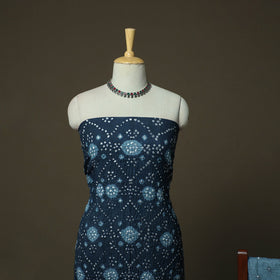 Kutch tie-dye satin cotton bandhani 3pc unstitched dress