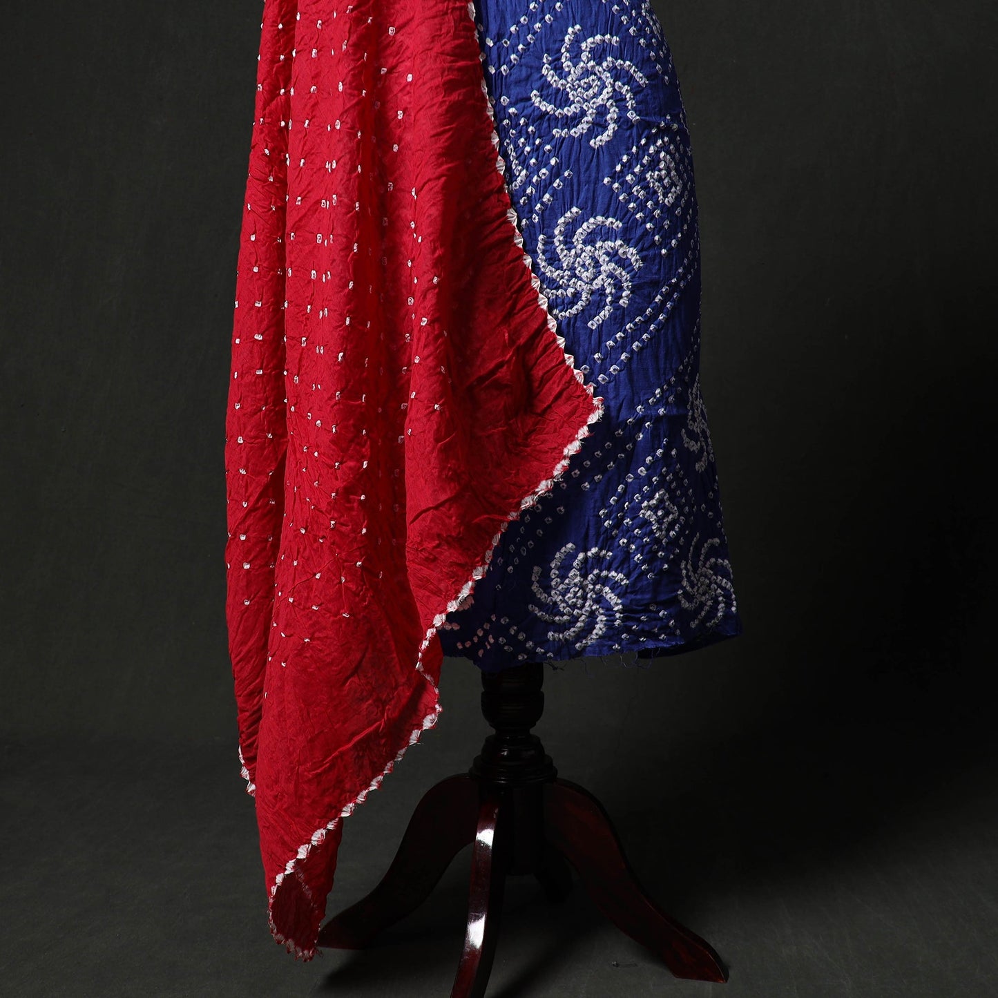 Kutch tie-dye satin cotton bandhani 3pc unstitched dress