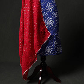 Kutch tie-dye satin cotton bandhani 3pc unstitched dress