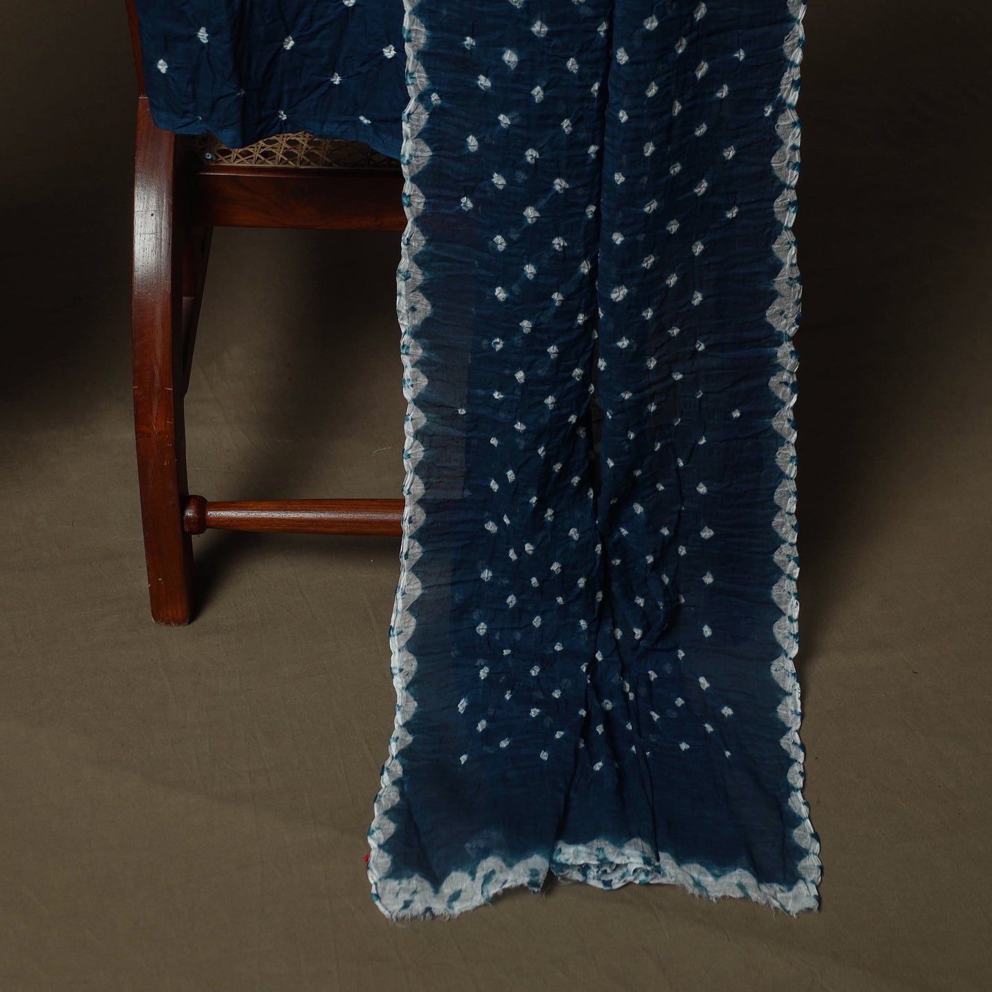Kutch tie-dye satin cotton bandhani 3pc unstitched dress