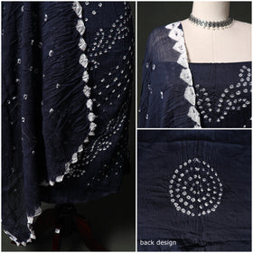 Kutch tie-dye satin cotton bandhani 3pc unstitched dress