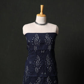 Kutch tie-dye satin cotton bandhani 3pc unstitched dress