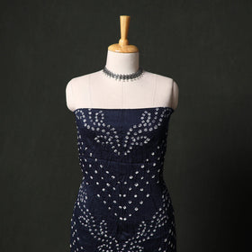 Kutch tie-dye satin cotton bandhani 3pc unstitched dress
