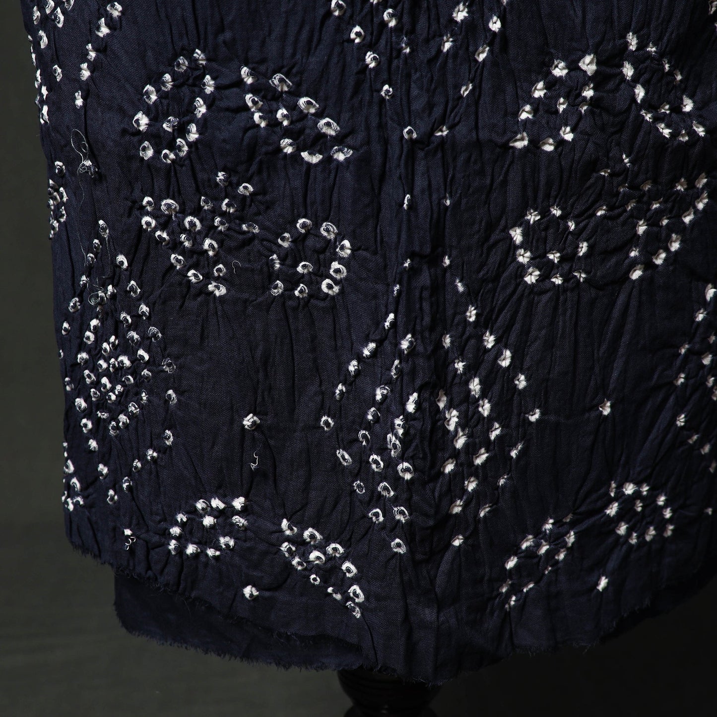 Kutch tie-dye satin cotton bandhani 3pc unstitched dress