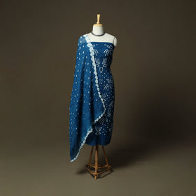 Kutch tie-dye satin cotton bandhani 3pc unstitched dress