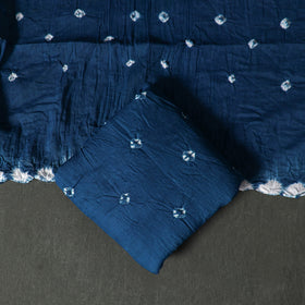 Kutch tie-dye satin cotton bandhani 3pc unstitched dress