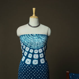 Kutch tie-dye satin cotton bandhani 3pc unstitched dress