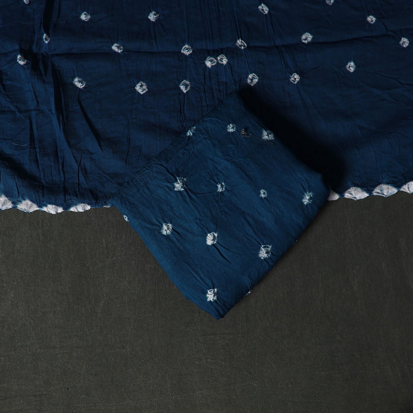 Kutch tie-dye satin cotton bandhani 3pc unstitched dress