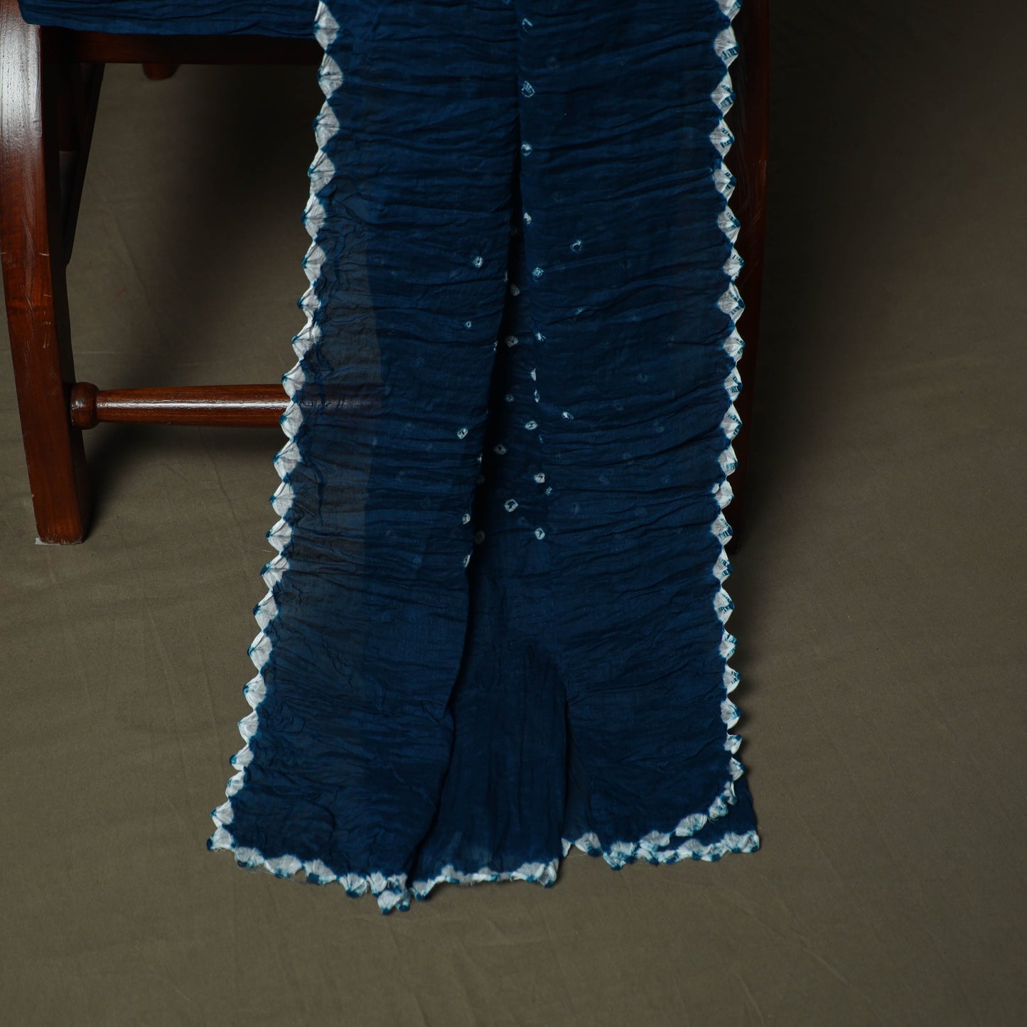 Kutch tie-dye satin cotton bandhani 3pc unstitched dress