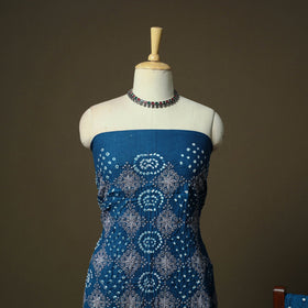 Kutch tie-dye satin cotton bandhani 3pc unstitched dress
