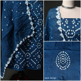 Kutch tie-dye satin cotton bandhani 3pc unstitched dress