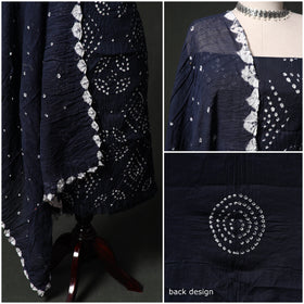 Kutch tie-dye satin cotton bandhani 3pc unstitched dress