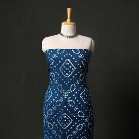 Kutch tie-dye satin cotton bandhani 3pc unstitched dress