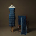 Kutch tie-dye satin cotton bandhani 3pc unstitched dress