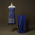 Kutch tie-dye satin cotton bandhani 3pc unstitched dress
