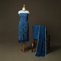 Kutch tie-dye satin cotton bandhani 3pc unstitched dress