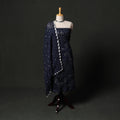 Kutch tie-dye satin cotton bandhani 3pc unstitched dress