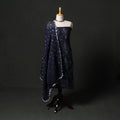 Kutch tie-dye satin cotton bandhani 3pc unstitched dress