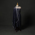 Kutch tie-dye satin cotton bandhani 3pc unstitched dress