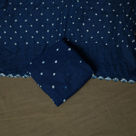 Kutch tie-dye satin cotton bandhani 3pc unstitched dress