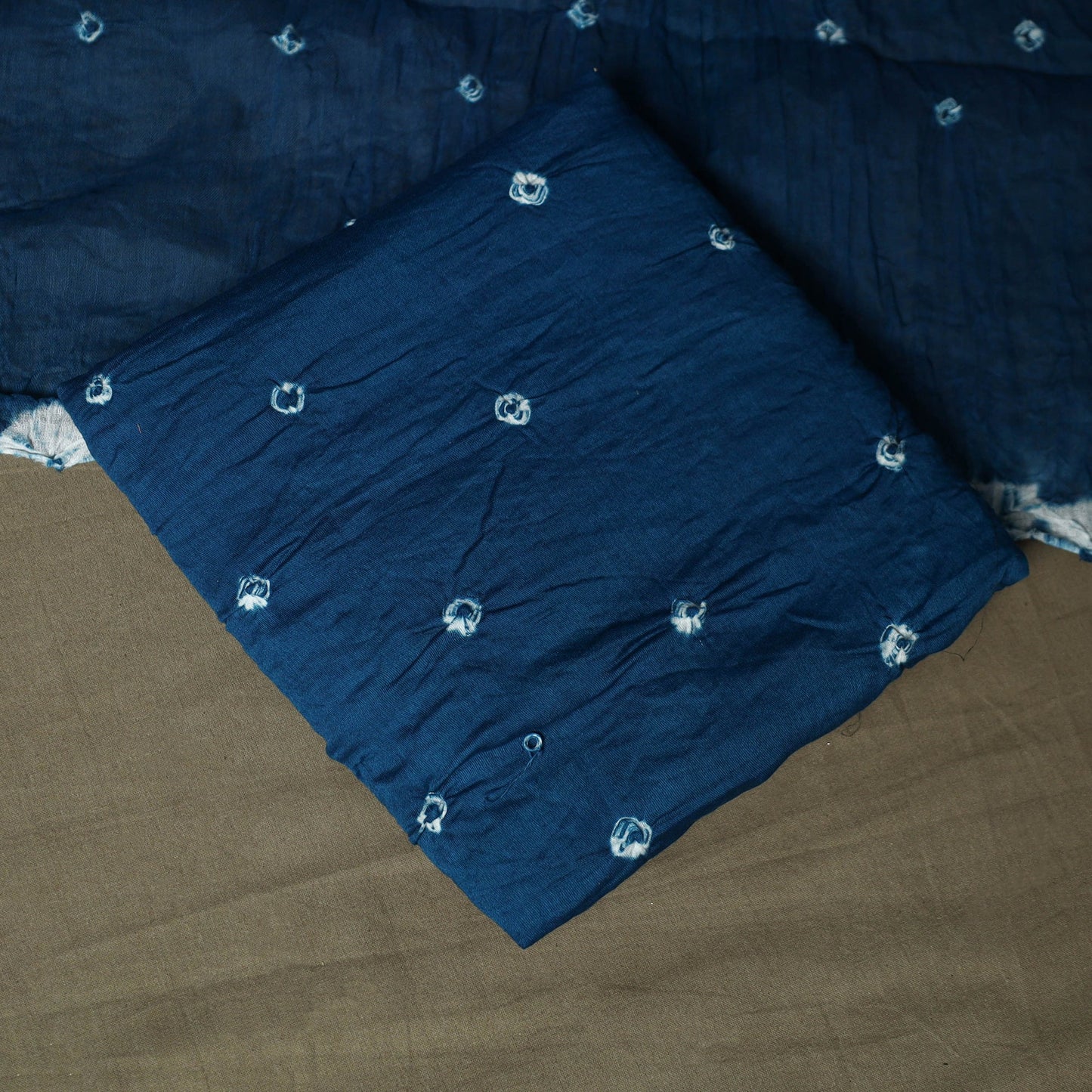 Kutch tie-dye satin cotton bandhani 3pc unstitched dress