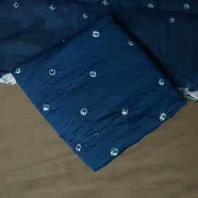 Kutch tie-dye satin cotton bandhani 3pc unstitched dress
