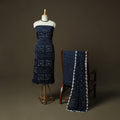 Kutch tie-dye satin cotton bandhani 3pc unstitched dress