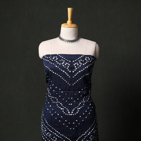 Kutch tie-dye satin cotton bandhani 3pc unstitched dress