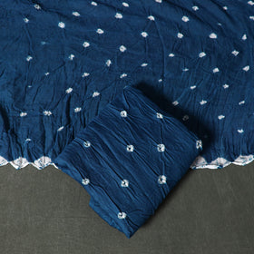Kutch tie-dye satin cotton bandhani 3pc unstitched dress