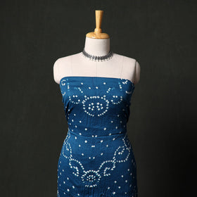 Kutch tie-dye satin cotton bandhani 3pc unstitched dress