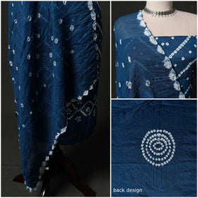 Kutch tie-dye satin cotton bandhani 3pc unstitched dress