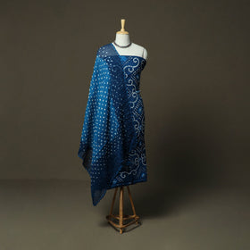 Kutch tie-dye satin cotton bandhani 3pc unstitched dress