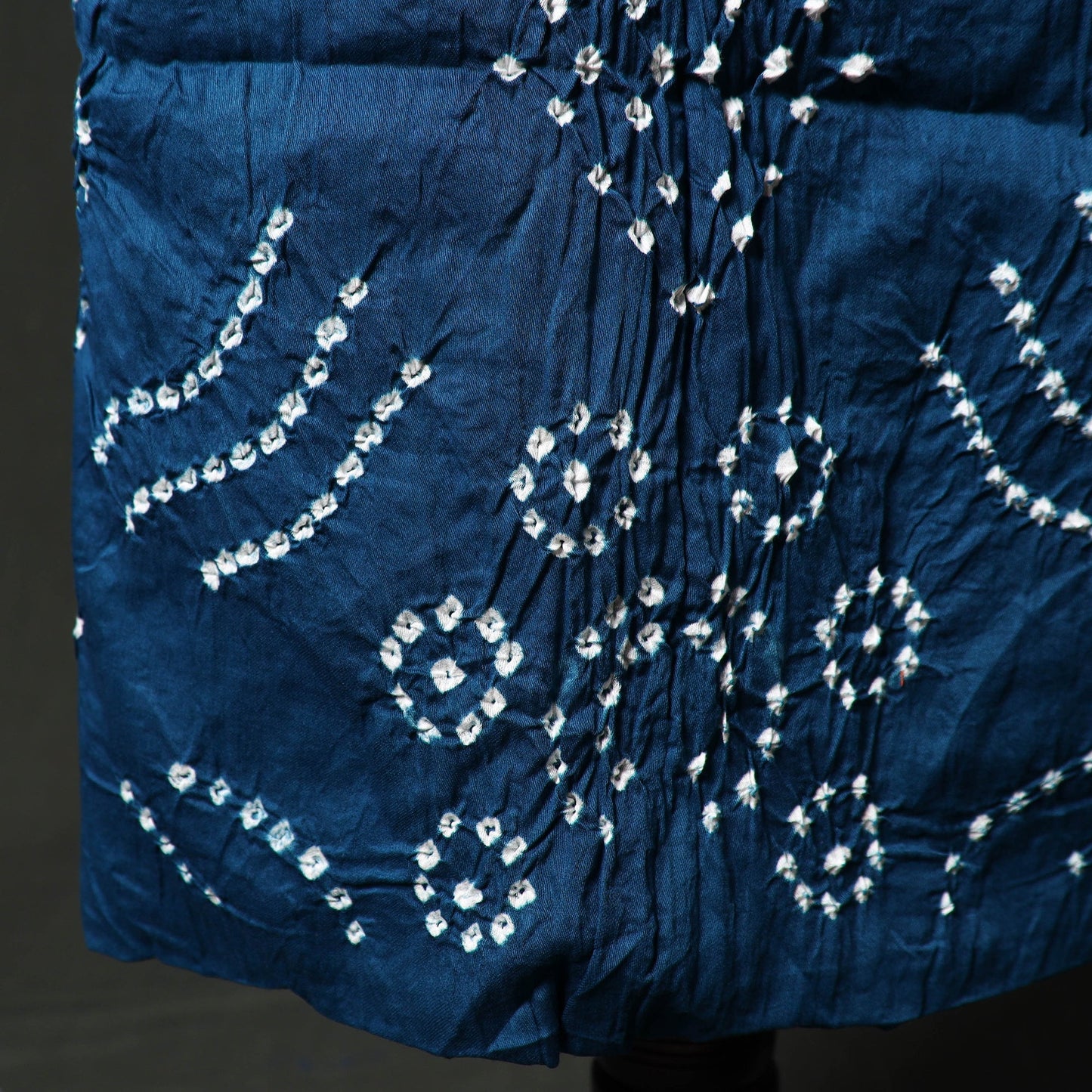 Kutch tie-dye satin cotton bandhani 3pc unstitched dress