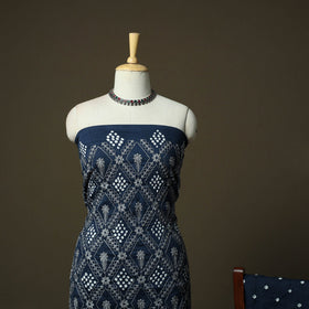 Kutch tie-dye satin cotton bandhani 3pc unstitched dress