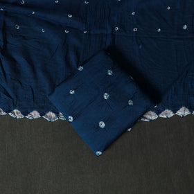 Kutch tie-dye satin cotton bandhani 3pc unstitched dress