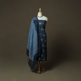 Kutch tie-dye satin cotton bandhani 3pc unstitched dress