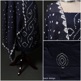 Kutch tie-dye satin cotton bandhani 3pc unstitched dress