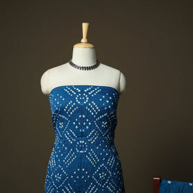 Kutch tie-dye satin cotton bandhani 3pc unstitched dress